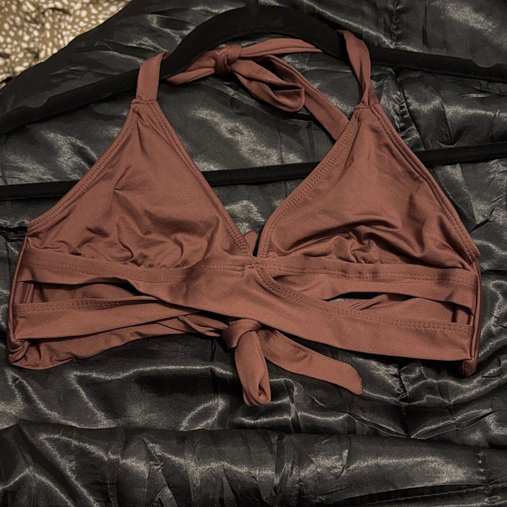 Purple Halter Bikini Top
